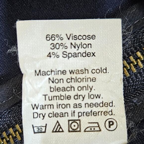 Madewell Ponte Swivel Mini Skirt Size 2 A2726 Navy Blue Preppy Nautical Stretch - Picture 10 of 12